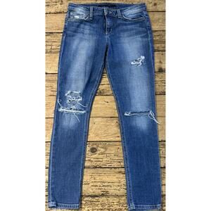 Joe’s Women’s Medium Wash Low Rise Distressed Skinny Jeans Size 27